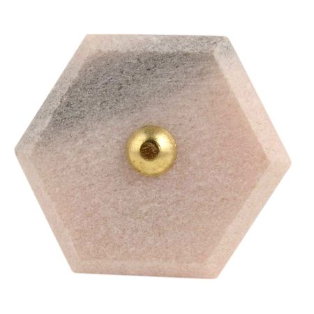 Baby Pink Hexagon stone Cabinet knobs